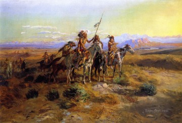 los exploradores 1902 Charles Marion Russell Pinturas al óleo